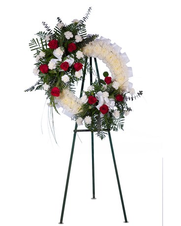 Double Cluster Classic Wreath Flower Arrangement
