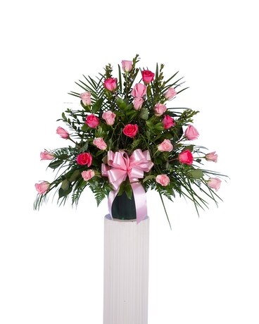 Shades of Pink Roses Flower Arrangement