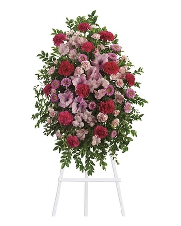 Pink Tribute Flat Sprays Flower Arrangement