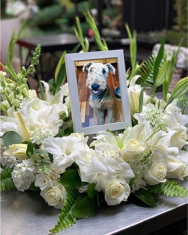 Photo Remembrance Flower Arrangement