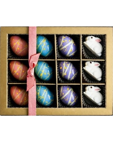 Ghyslain - Bunny and Easter Egg Chocolates Flower Arrangement