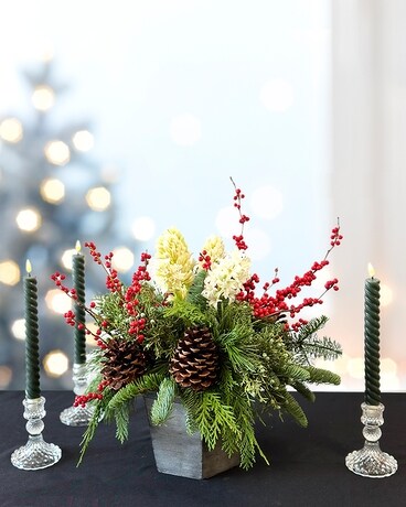 Nature's Holiday Flower Arrangement