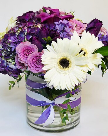 Proper Purple Flower Arrangement