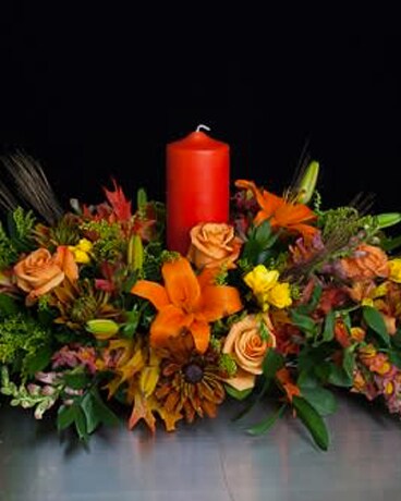Autumn Tablescape Flower Arrangement