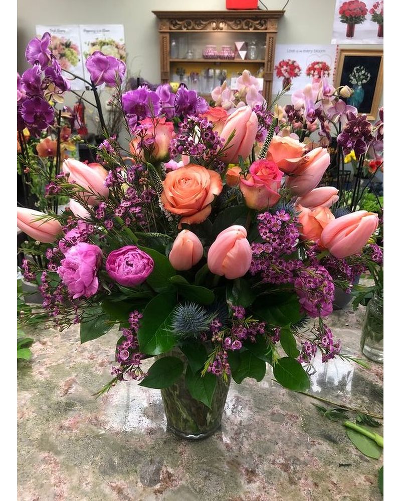 Tulips and peonies in Berkeley CA - Solano Flower Shop