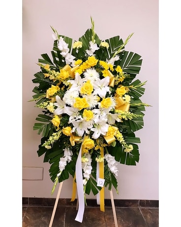Bright and Light Spray Funeral Arrangement