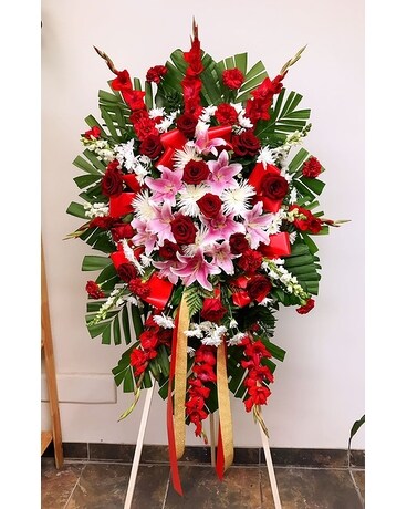Energetic Spray Funeral Arrangement