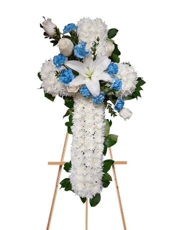 Strength & Honor Cross Funeral Arrangement