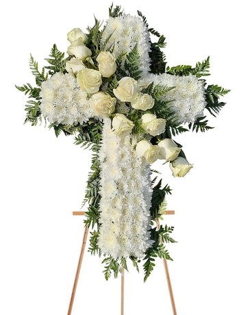 Peace & Prayer Cross Funeral Arrangement