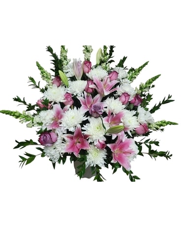 Luna's Pink Meadows Bucket Arrangement Flower Arrangement