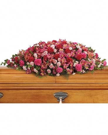 A Life Loved Casket Spray Funeral Casket Spray Flowers