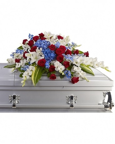 Distinguished Service Casket Spray Funeral Casket Spray Flowers