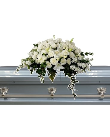 Flawless Spirit ~ Casket Spray Funeral Casket Spray Flowers