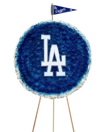 LA Dodgers ~ Custom Standing Arrangement Funeral Arrangement