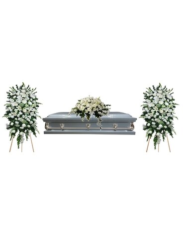 Flawless Spirit ~ Funeral Flower Package Funeral Casket Spray Flowers