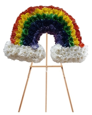 Rainbow ~ Custom Standing Arrangement Funeral Arrangement