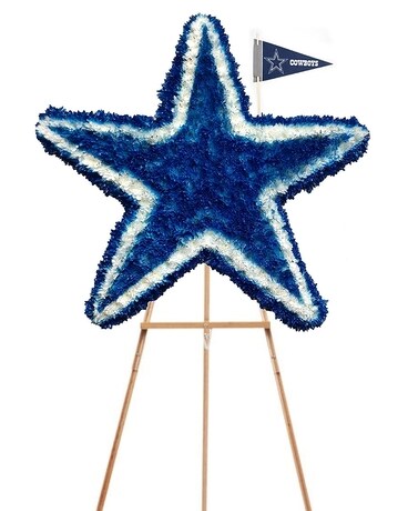 Dallas Cowboys Logo ~ Custom Standing Arrangement Funeral Arrangement