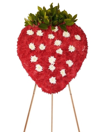 Sweet Strawberry ~ Custom Standing Arrangement Funeral Arrangement
