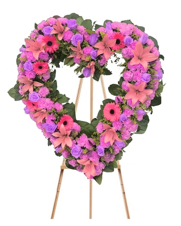 Sweet Dreams Heart ~ Standing Arrangement Flower Arrangement