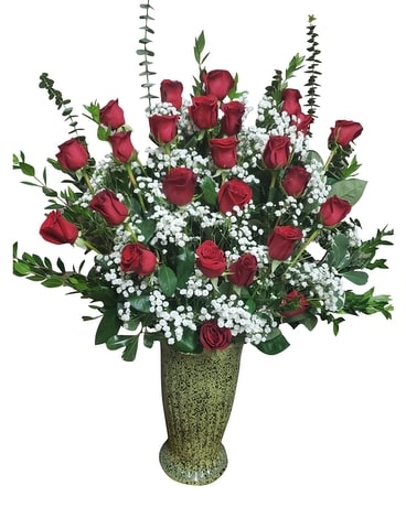 Sky High Roses ~ Vase Arrangement Flower Arrangement