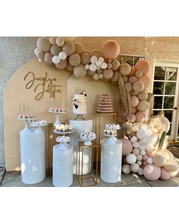 Balloon Arch & Desserts Party Package Balloon Bouquet