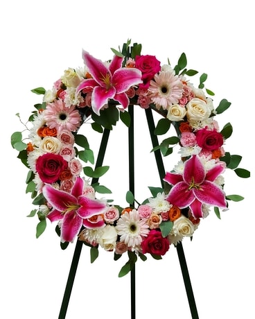 Garden Springs ~ Wreath Funeral Arrangement