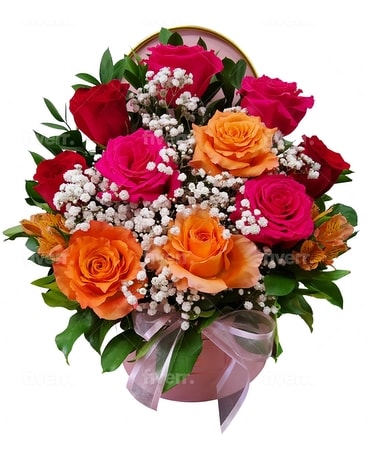 Smiles & Hugs ~ Box Arrangement Flower Arrangement