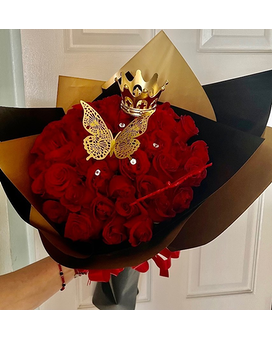 Red Roses Bouquet (Buchon) Flower Arrangement