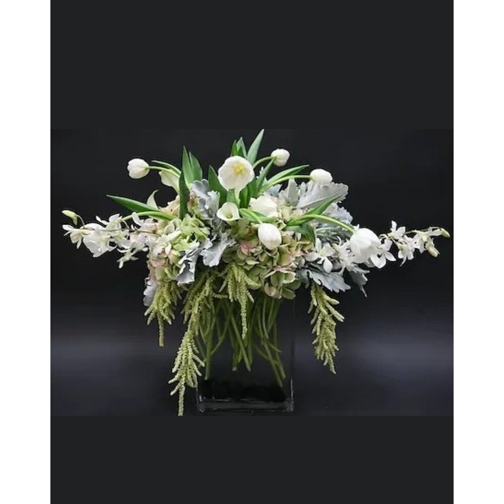 Tulips, Orchids & Hydrangeas White Mix in Pasadena CA - Jacob