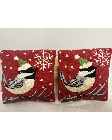 Cardinal Pillow Flower Arrangement