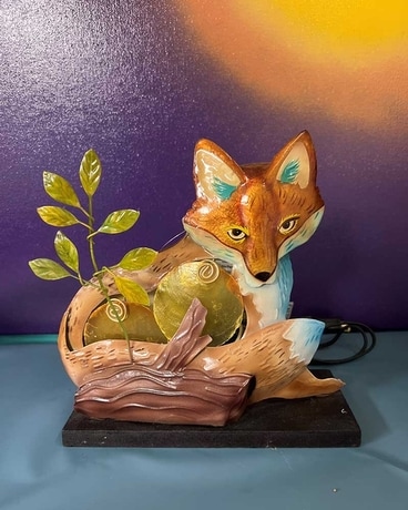 Fox Nightlight Flower Arrangement