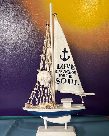 Love Sailboat Flower Arrangement