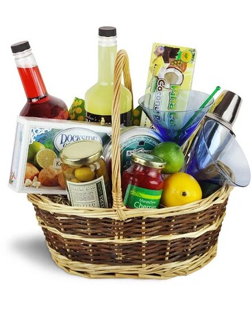 Party Starter Cocktail Basket Gift Basket