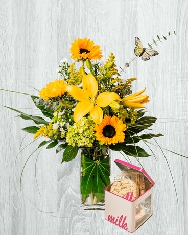 Taking Flight & Milk Bar Cookies Flower Arrangement