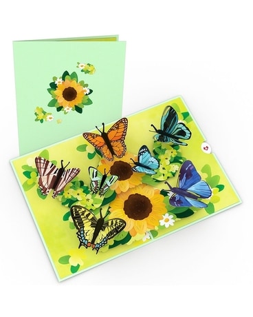 Lovepop Sunflower Butterflies Card Flower Arrangement