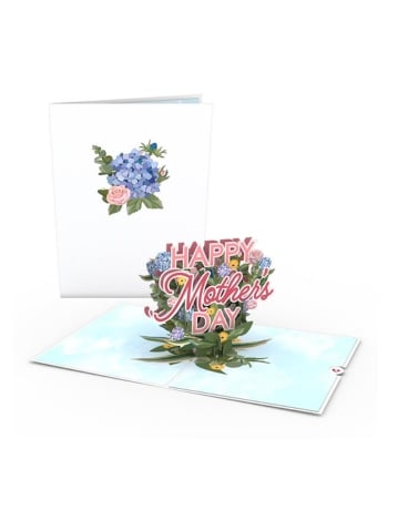 Happy Mother's Day Hydrangeas Love Pop Card Flower Arrangement