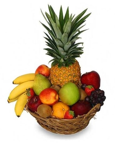 Premium Fruit Basket Flower Arrangement