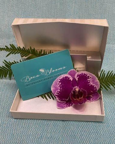 Gift Card Flower Arrangement