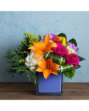 Rainbow Kisses Flower Arrangement