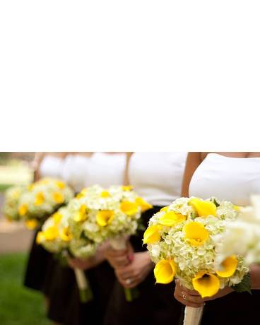 Yellow Bridesmaid Flower Arrangement