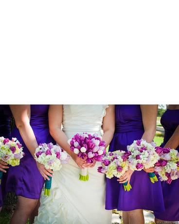 Purple Bridesmaid Flower Arrangement
