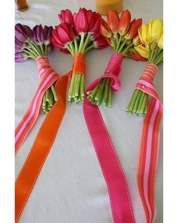 Colorful Bridesmaid Flower Arrangement