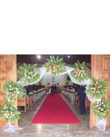 Church Arch Decor Flower Arrangement