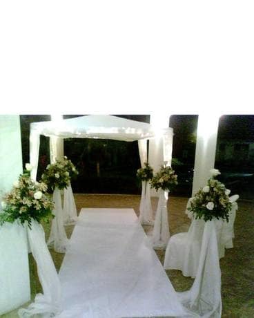 White Church Decor Funeral Arrangement