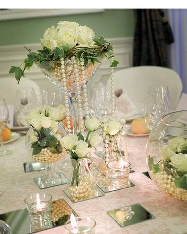 White Centerpiece Flower Arrangement