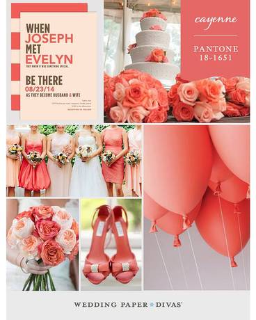 Coral Wedding Flower Arrangement