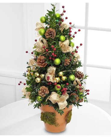 Deluxe Decorated Boxwood Tree Specialty Arrangement