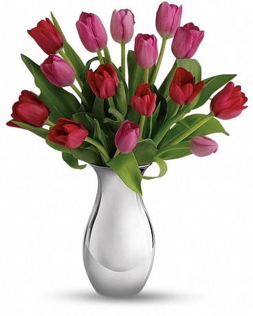 Silver Reflection Tulips Flower Arrangement