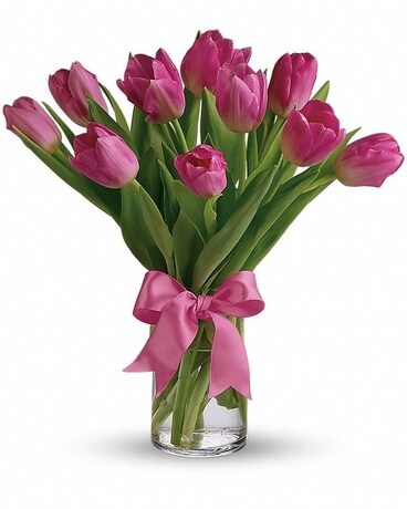 Precious Pink Tulips Flower Arrangement