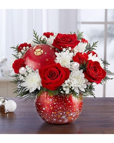 Shimmering Star Ornament Flower Arrangement